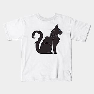 Cat Silhouette Kids T-Shirt